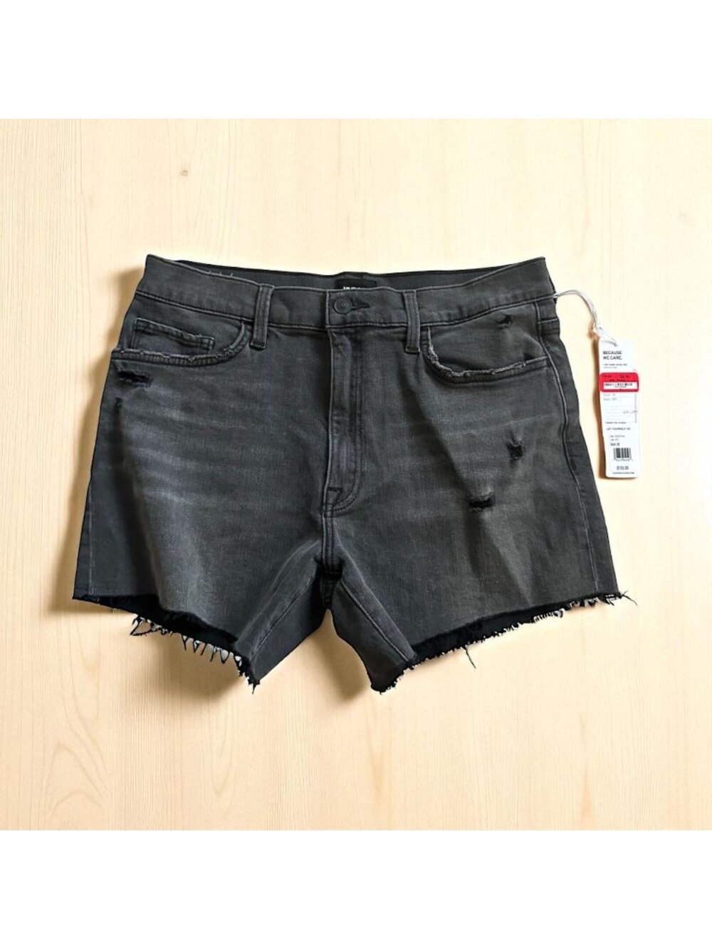 HUDSON Womens Kass Black Denim Shorts Sz 8 NEW
